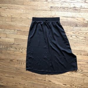 A New Day Satin Midi Skirt